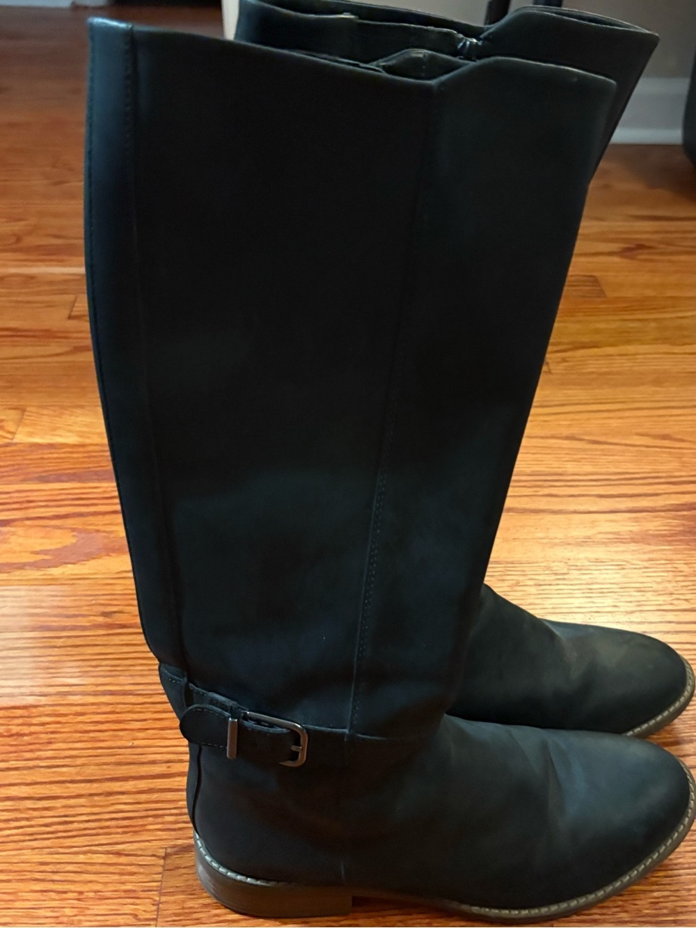 Clarks Black Leather Over-the-Knee Riding Boots - Picture 3 of 7